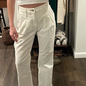 Abercrombie & Fitch Cream High-Rise Jeans